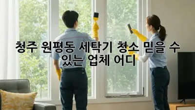 청주 원평동 세탁기 청소, 믿을 수 있는 업체 어디?